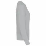 Damessweater BIO ronde hals raglanmouwen, snow grey — productfoto 15