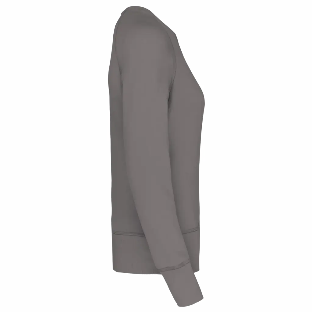 Damessweater BIO ronde hals raglanmouwen, storm grey — productfoto 16