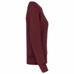 Damessweater BIO ronde hals raglanmouwen, wine heather — productfoto 17