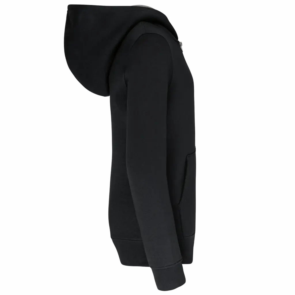 PS_K486-S_BLACK-FINEGREY - Hidalgo-werbeartikel Kindersweatvest met capuchon, black / fine grey — productfoto 5