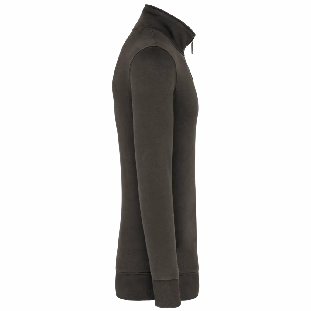 Sweater met ritskraag, dark grey — productfoto 7