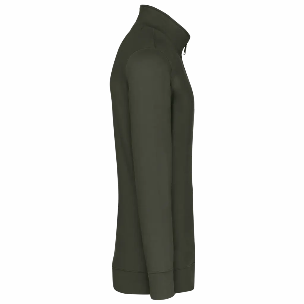 Sweater met ritskraag, dark khaki — productfoto 8