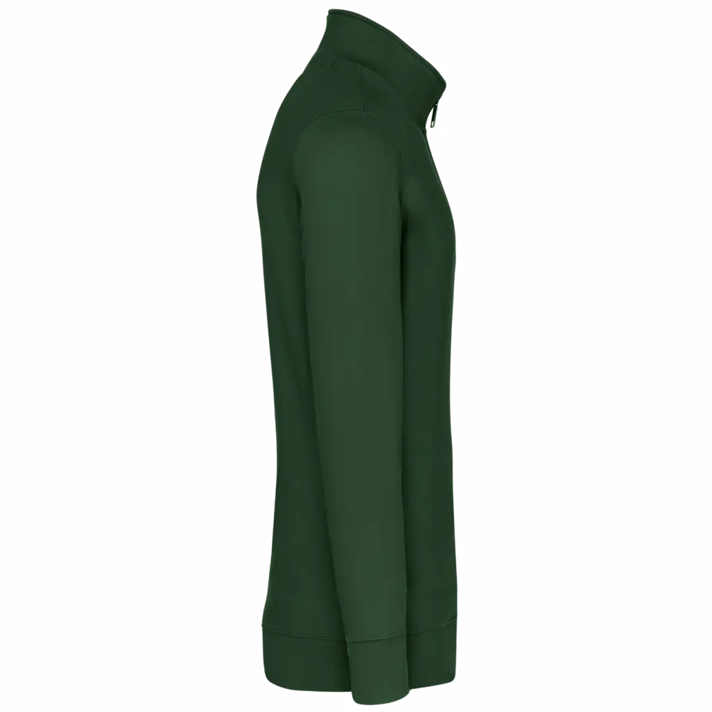 Sweater met ritskraag, forest green — productfoto 9