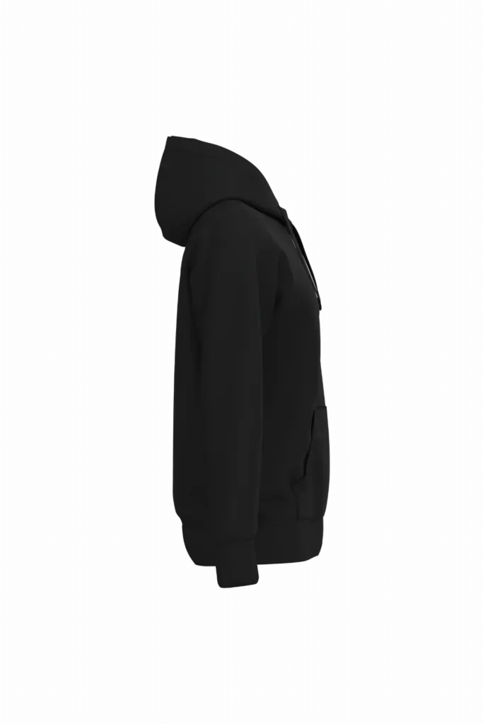 PS_K489-S_BLACK - Hidalgo-werbeartikel Sweater met capuchon, black — productfoto 6