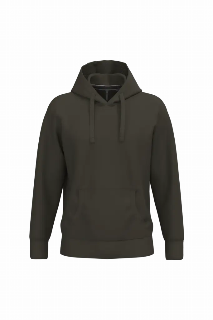 Sweater met capuchon, dark khaki — productfoto 9