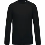 Sweater bio raglanmouwen kids, black — productfoto 2