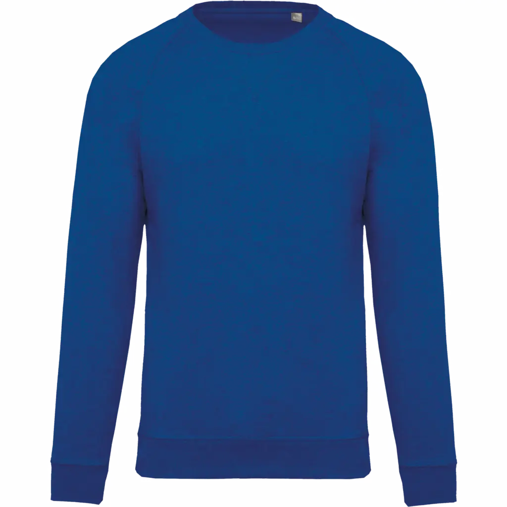 Sweater bio raglanmouwen kids, ocean blue heather — productfoto 3