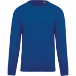 Sweater bio raglanmouwen kids, ocean blue heather — productfoto 3