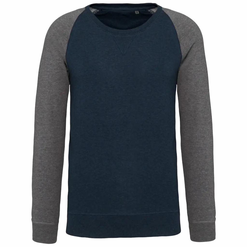 Herren Sweatshirt bedrucken K491 Bio Raglan Zweifarbig S-3XL — Produktfoto 6