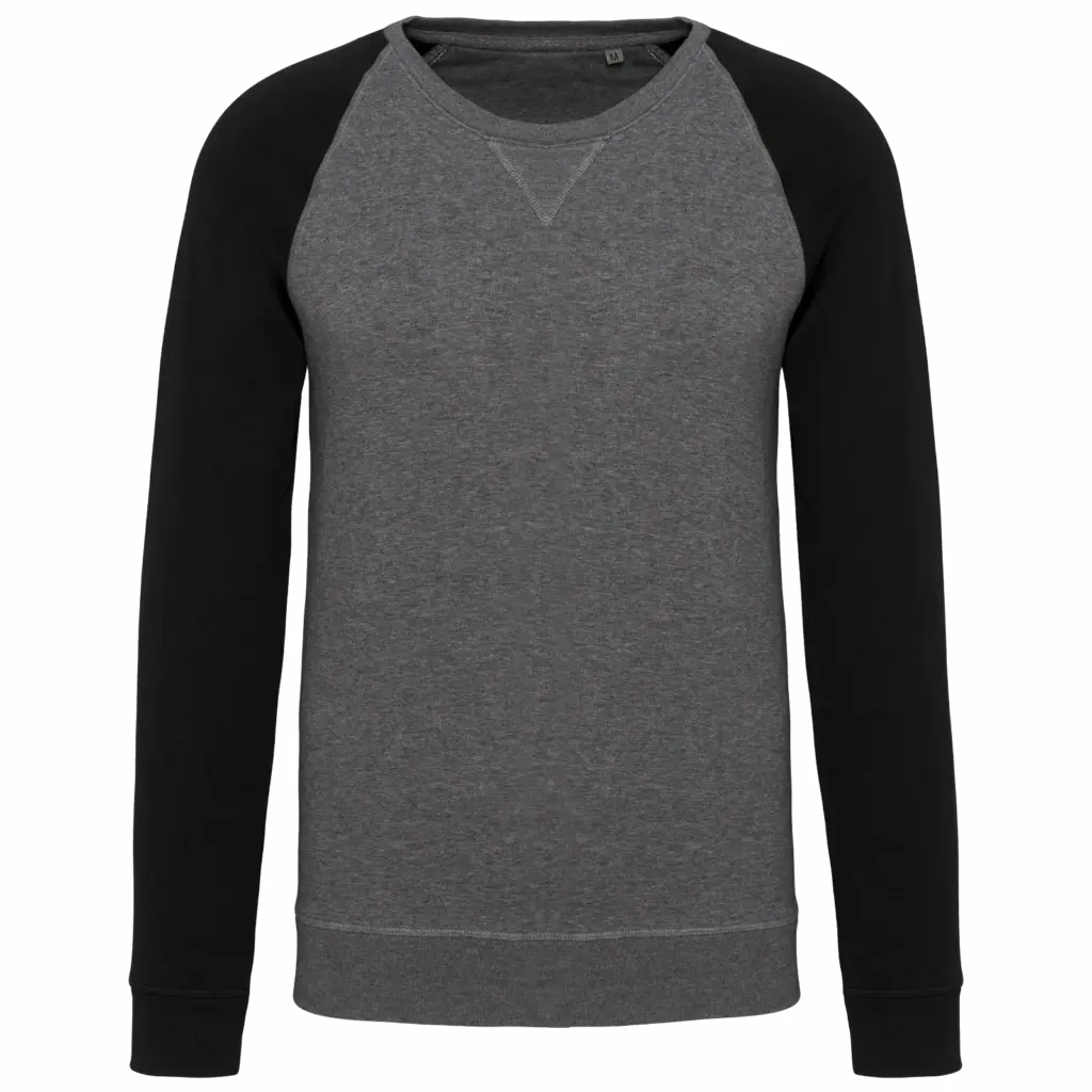 Herren Sweatshirt bedrucken K491 Bio Raglan Zweifarbig S-3XL — Produktfoto 7
