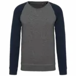 Herren Sweatshirt bedrucken K491 Bio Raglan Zweifarbig S-3XL — Produktfoto 8