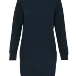 Bio fleece lounge jurk, navy — productfoto 7