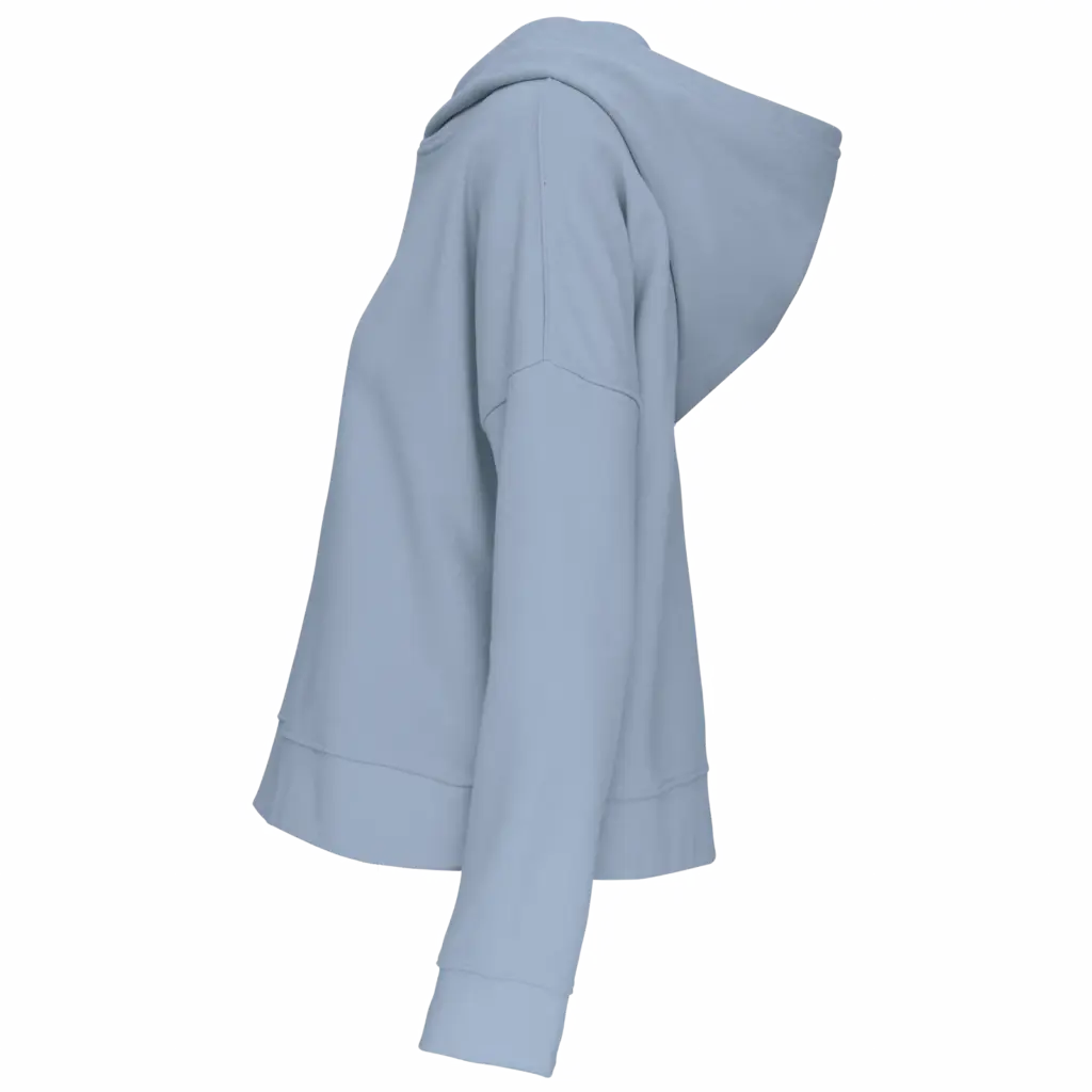 Bio lounge damessweater met capuchon, aquamarine