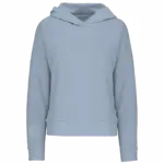 Bio lounge damessweater met capuchon, aquamarine — productfoto 4