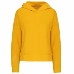 Bio lounge damessweater met capuchon, mellow yellow — productfoto 5