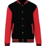 College jacket unisex, black / red — productfoto 6