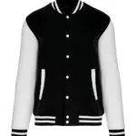 College Jacket K497 Bedrucken Unisex Fleece Kontrast XS-3XL — Produktfoto 7