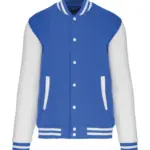 College Jacket K497 Bedrucken Unisex Fleece Kontrast XS-3XL — Produktfoto 8