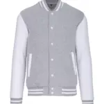 College Jacket K497 Bedrucken Unisex Fleece Kontrast XS-3XL — Produktfoto 11
