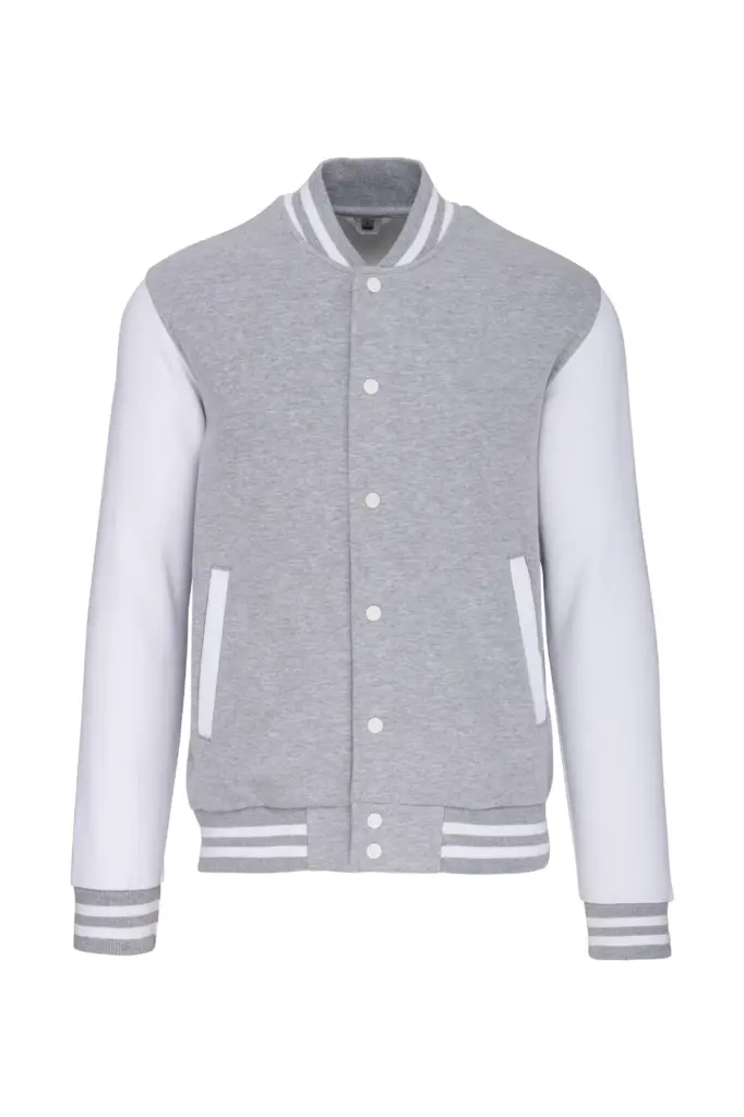 College Jacket K497 Bedrucken Unisex Fleece Kontrast XS-3XL — Produktfoto 11