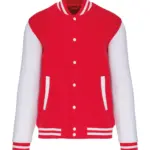 College Jacket K497 Bedrucken Unisex Fleece Kontrast XS-3XL — Produktfoto 12
