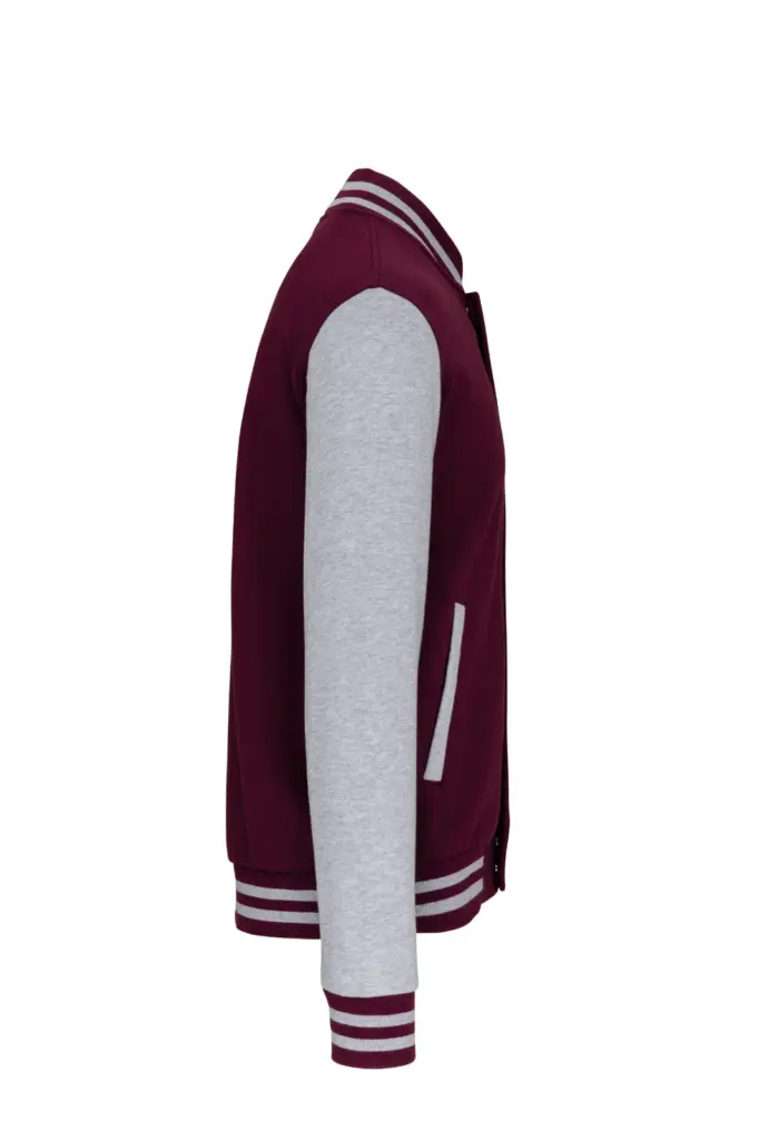 PS_K497-S_WINE-OXFORDGREY - Hidalgo-werbeartikel College jacket unisex, wine / oxford grey — productfoto 12