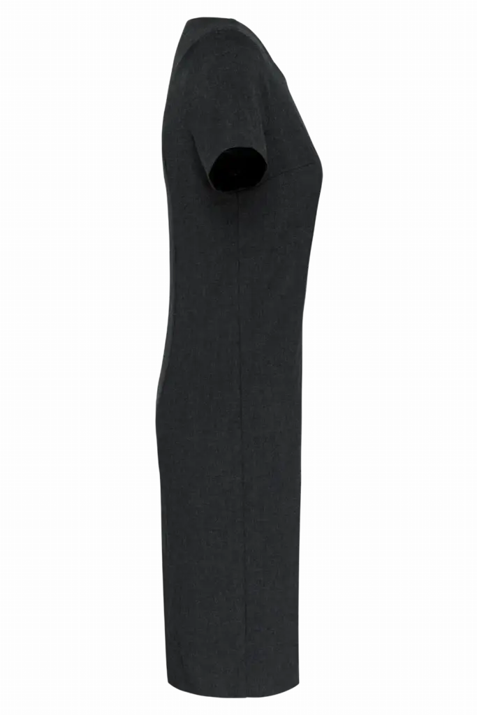 PS_K500-S_ANTHRACITEHEATHER - Hidalgo-werbeartikel Jurk met korte mouwen, anthracite heather — productfoto 5