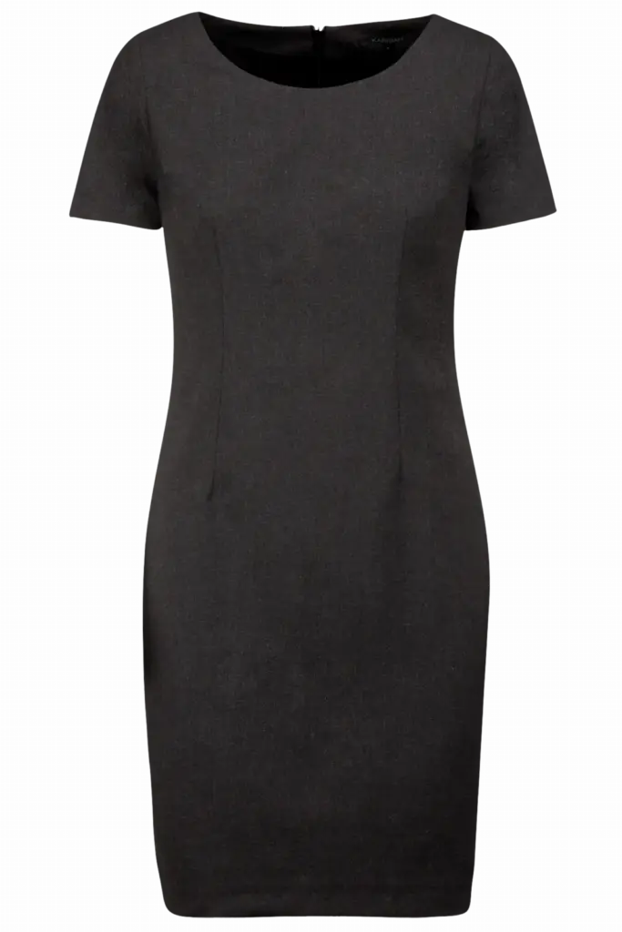 Jurk met korte mouwen, anthracite heather — productfoto 6