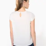 Damesblouse in crêpe met korte mouwen — productfoto 2