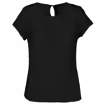 Damesblouse in crêpe met korte mouwen, black — productfoto 6