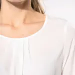 Damesblouse in crêpe met lange mouwen — productfoto 3