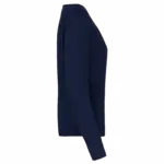 Damesblouse in crêpe met lange mouwen, deep sea blue — productfoto 6