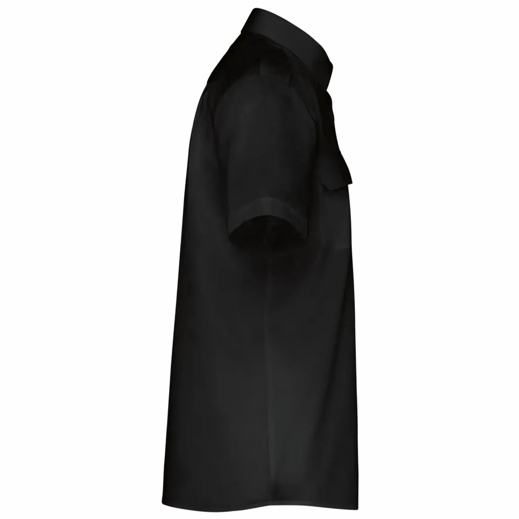Herenpilootoverhemd korte mouwen, black — productfoto 5