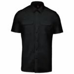 Herenpilootoverhemd korte mouwen, black — productfoto 6