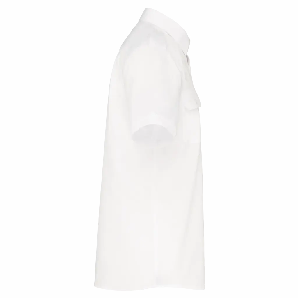 Herenpilootoverhemd korte mouwen, white — productfoto 7