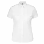 Damespilootoverhemd korte mouwen, white — productfoto 8