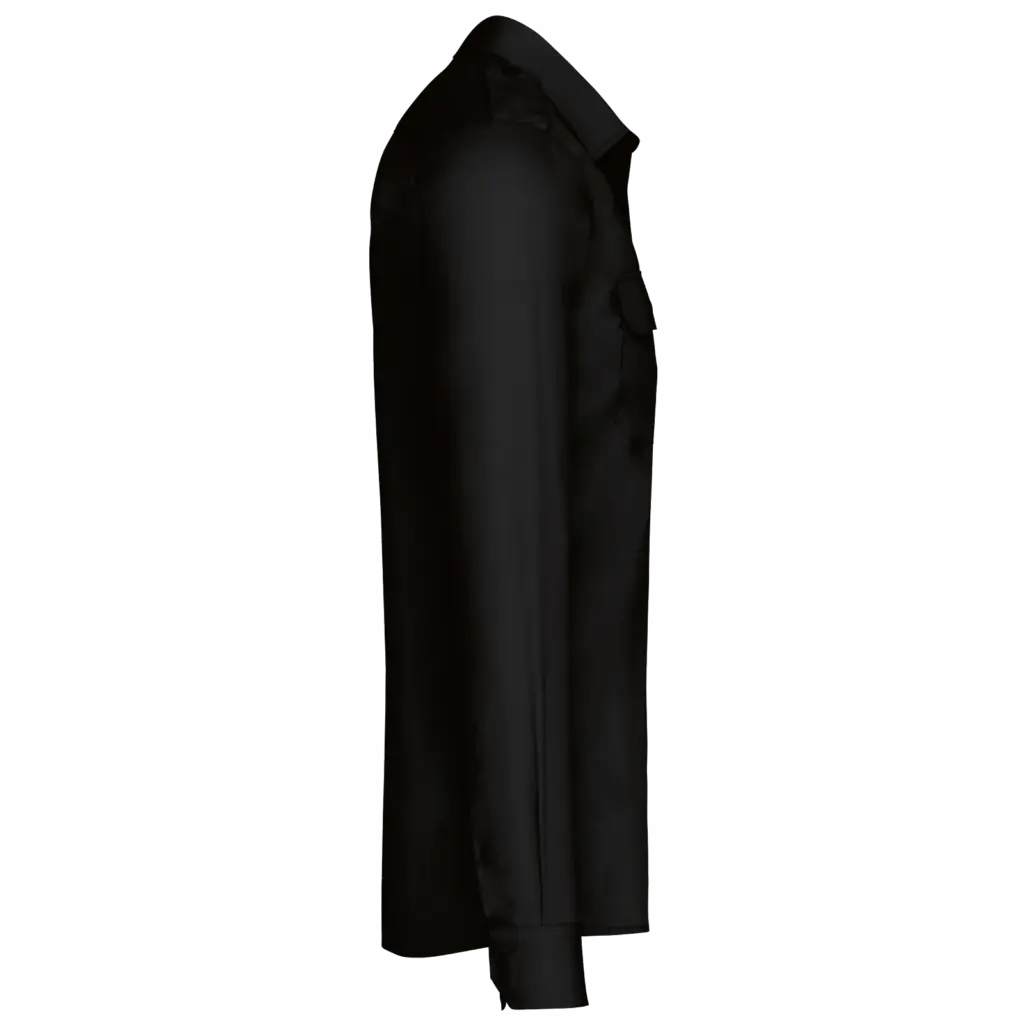 Herenpilootoverhemd lange mouwen, black — productfoto 5
