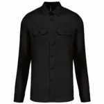 Herenpilootoverhemd lange mouwen, black — productfoto 6