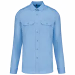 Herenpilootoverhemd lange mouwen, sky blue — productfoto 7