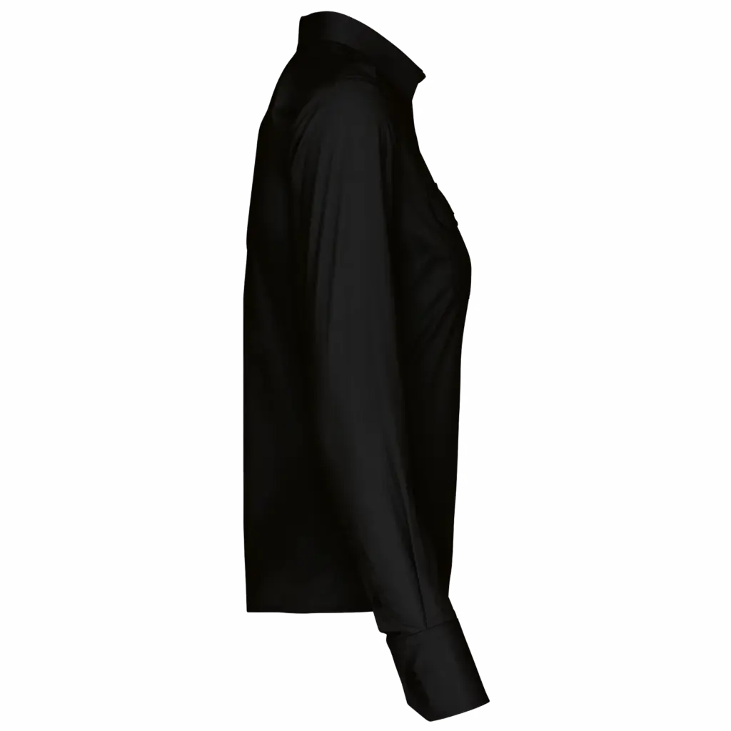 Damespilootoverhemd lange mouwen, black — productfoto 5
