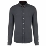 Jacquard overhemd  lange mouwen, jacquard dark grey — productfoto 3