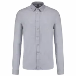 Piqué overhemd lange mouwen, oxford grey — productfoto 2