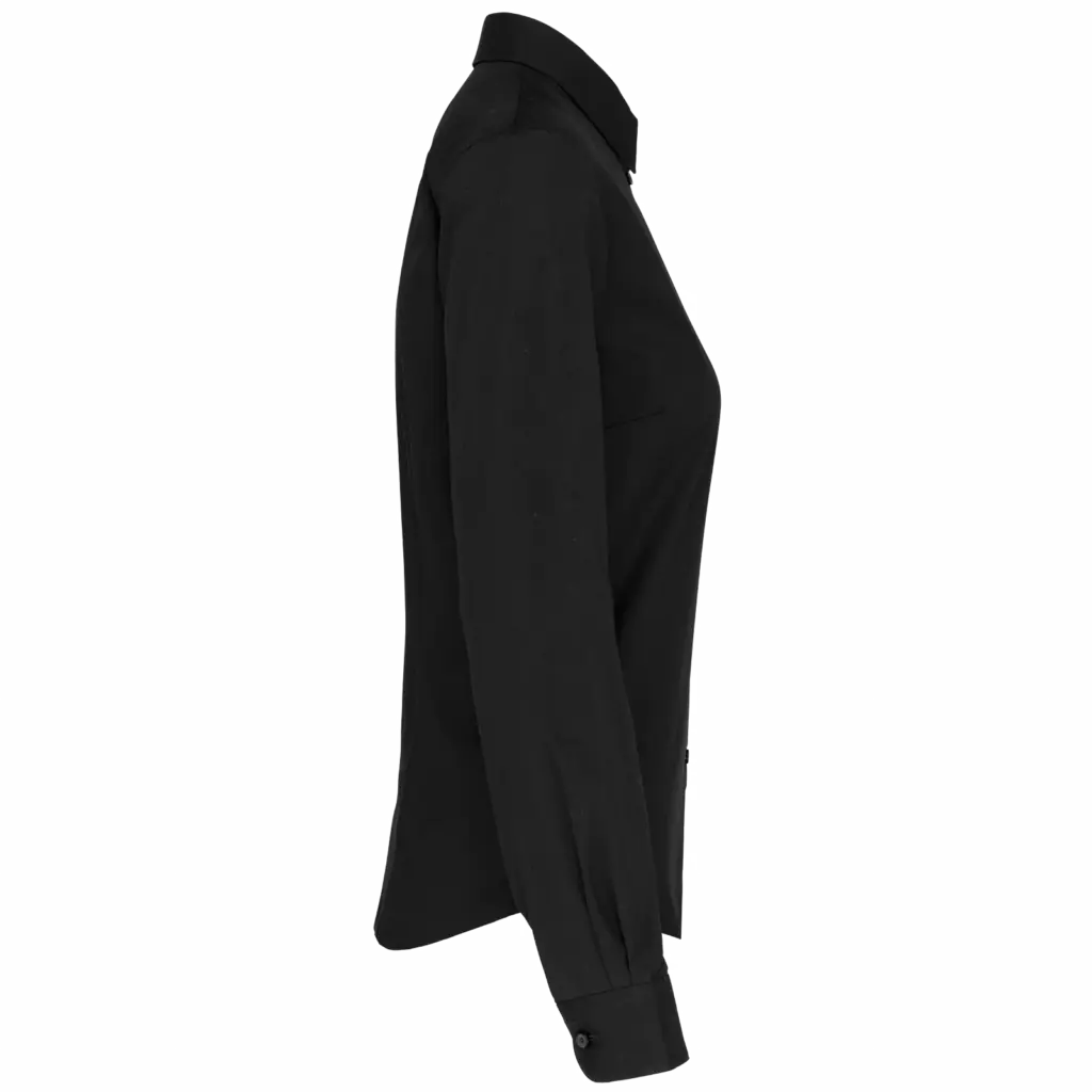 PS_K510-S_BLACK - Hidalgo-werbeartikel Damesblouse in popeline met lange mouwen, black — productfoto 5