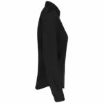 Damesblouse in popeline met lange mouwen, black — productfoto 5