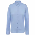 Damesblouse in popeline met lange mouwen, bright sky — productfoto 7