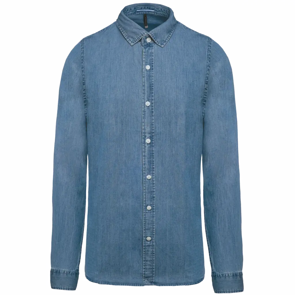 Herren-Denimhemd K512 bedrucken Vintage Baumwolle S-3XL — Produktfoto 6
