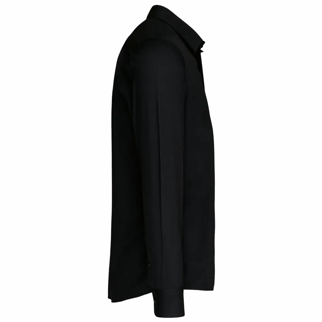PS_K513-S_BLACK - Hidalgo-werbeartikel Herenoverhemd in popeline met lange mouwen, black — productfoto 5