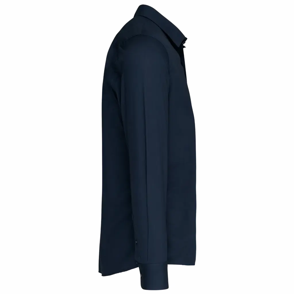 PS_K513-S_NAVY - Hidalgo-werbeartikel Herenoverhemd in popeline met lange mouwen, navy — productfoto 7
