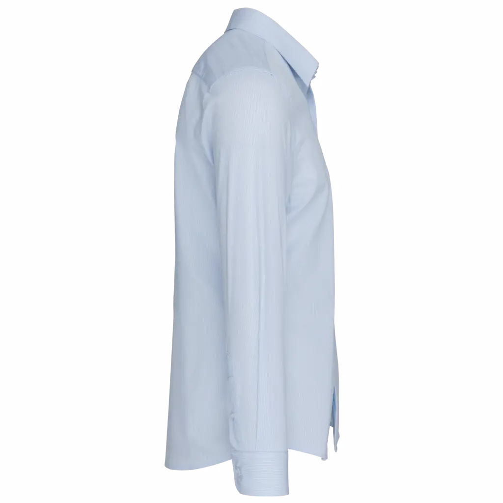 PS_K513-S_STRIPEDPALEBLUE-WHITE - Hidalgo-werbeartikel Herenoverhemd in popeline met lange mouwen, striped pale blue / white — productfoto 8