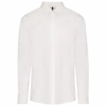 Herenoverhemd in popeline met lange mouwen, white — productfoto 10